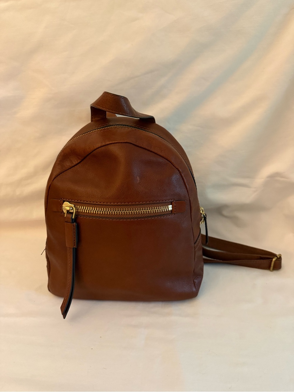 Fossil Megan Mini Brown Leather Backpack